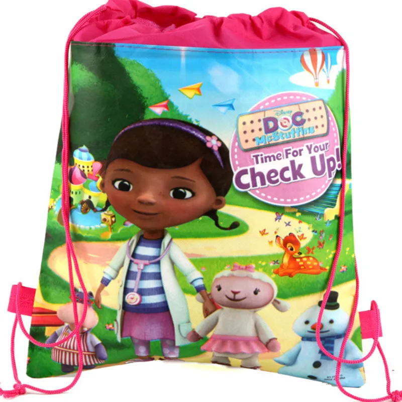24 шт./лот детский рюкзак Doc McStuffins из нетканого материала подарочные сумки