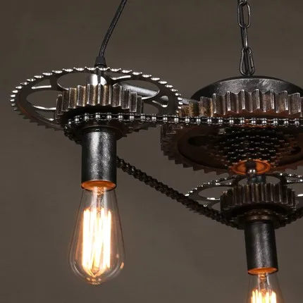 

Retro Loft Style Edison Pendant Light Fixtures Creative Gear Hanging Lamp Vintage Industrial Lighting Lamparas Colgantes