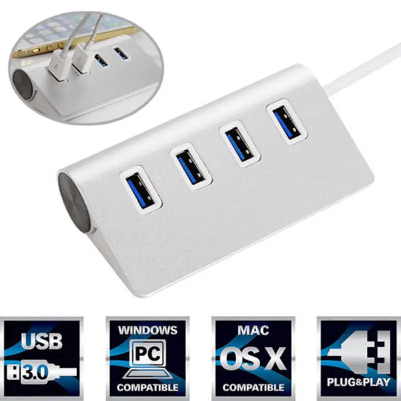 

USB-концентратор Powstrok на 4 порта, USB 3,0, 5 Гбит/с