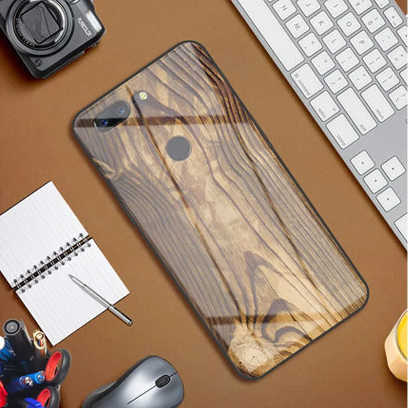 Чехол для OnePlus5T чехол из закаленного стекла дерево камень искусственный OnePlus 5T 5t