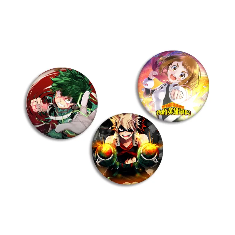 

1 Pc Anime My Hero Academia Figure Model Brooch Pins Broches Round Tinplate Badge For Fans Gift Children Toy