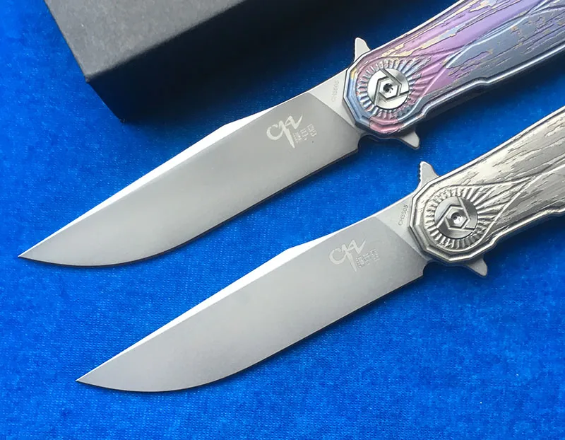 CH3505 Флип складной нож S35VN лезвие шариковый подшипник TC4 titanium сплава ручка Отдых на природе Охота Карманный Фруктовый Нож EDC инструмент сбора