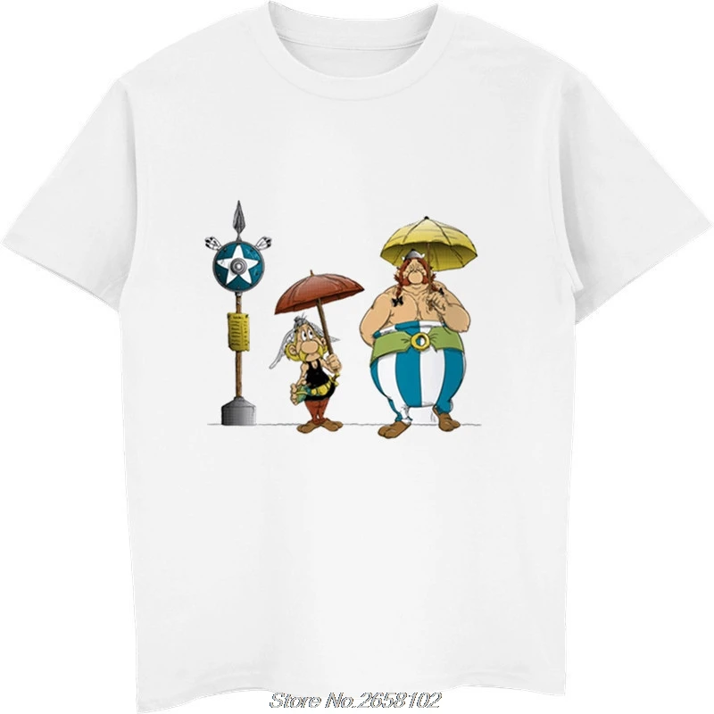 Футболки asterix и obelix мужские персонализированные с коротким рукавом для фитнеса