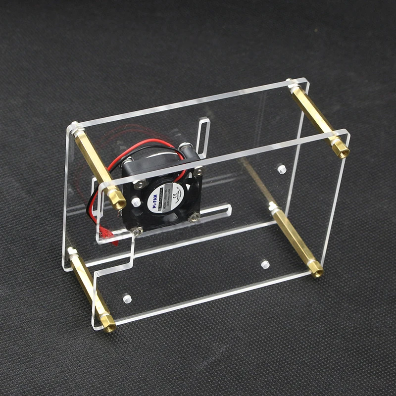 Raspberry Pi 4 акриловый чехол с охлаждающим вентилятором Прозрачный для pi Модель B