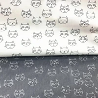 cat printed baby twill cotton quilting fabric by meter for diy sewing upholstery scrapbooking tissue needlework cloth