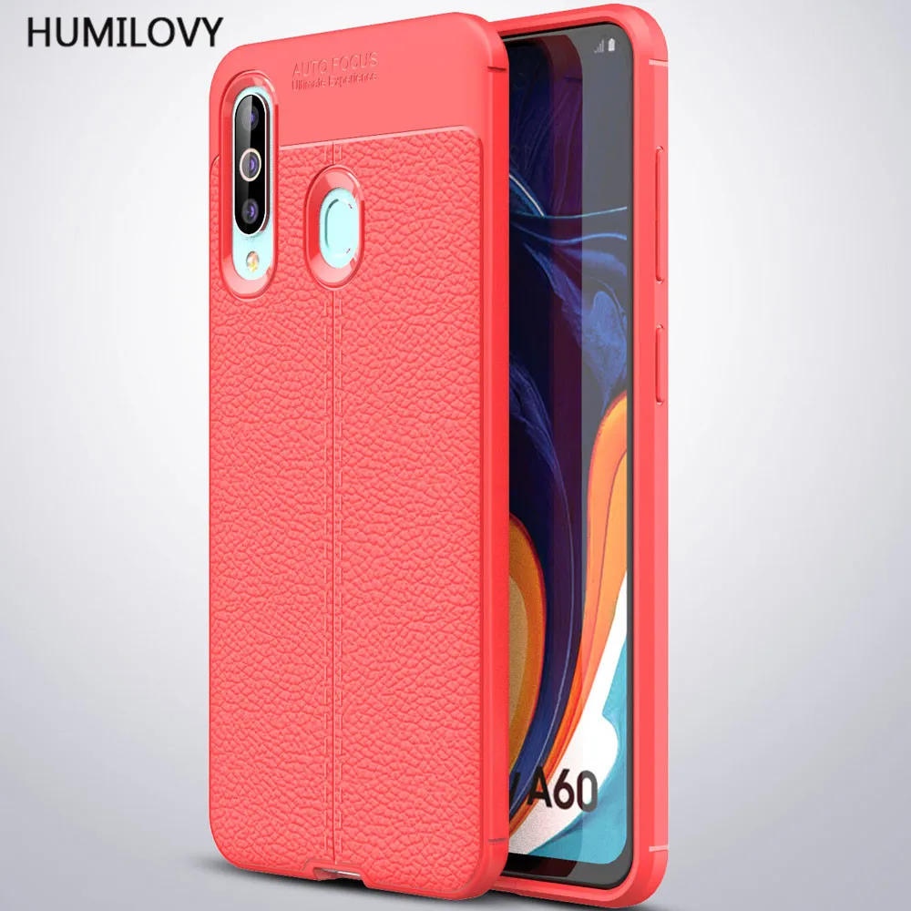 For Samsung A60 2019 Case Cover Leather Silicone Soft TPU Phone Cases Capa Galaxy A 60 A606F A606 SM-A606F |