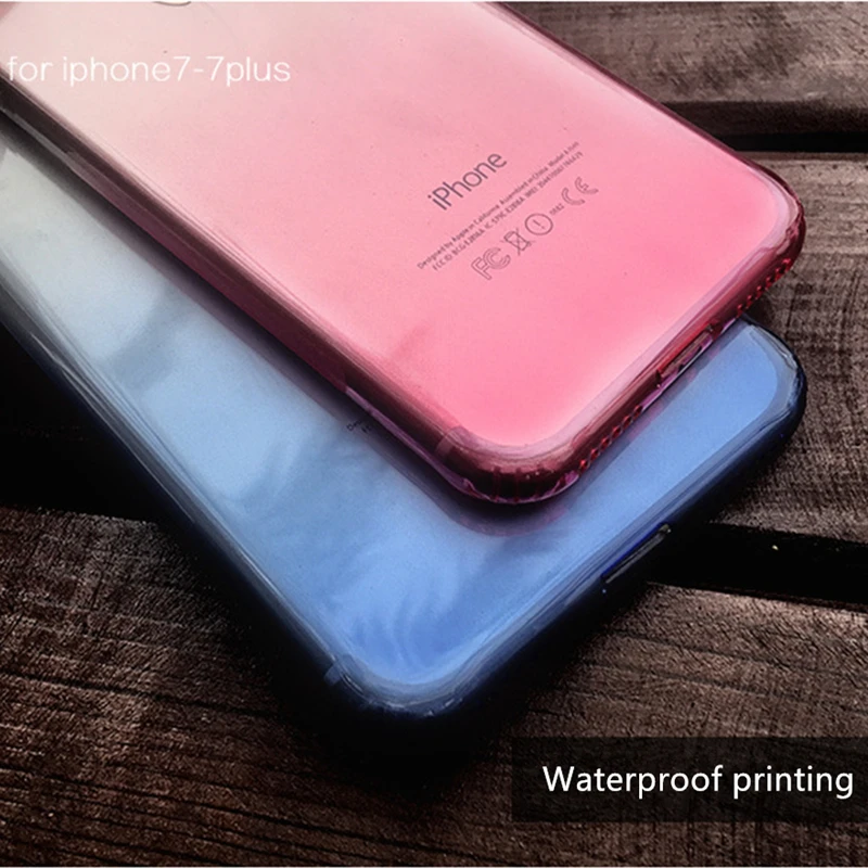 Чехол градиентной расцветки Perciron из ТПУ чехол для iPhone 6 S 7 Plus прозрачный мягкий