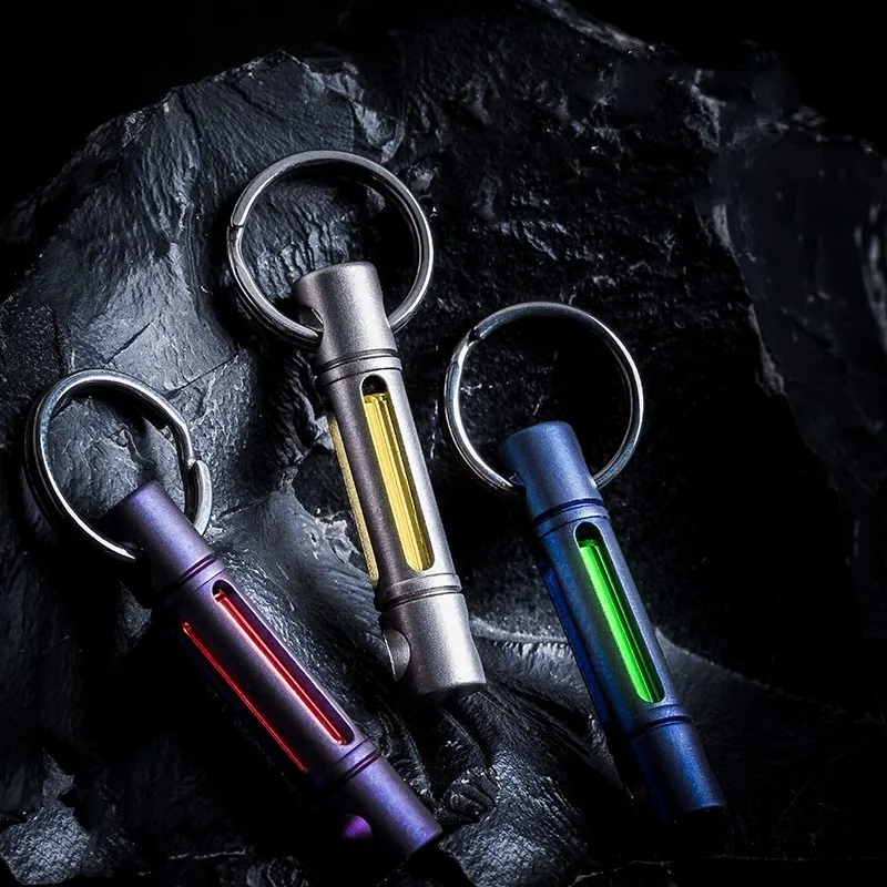 EDC Тритий газовая трубка Автомобильный ключ кольцо дикого выживания