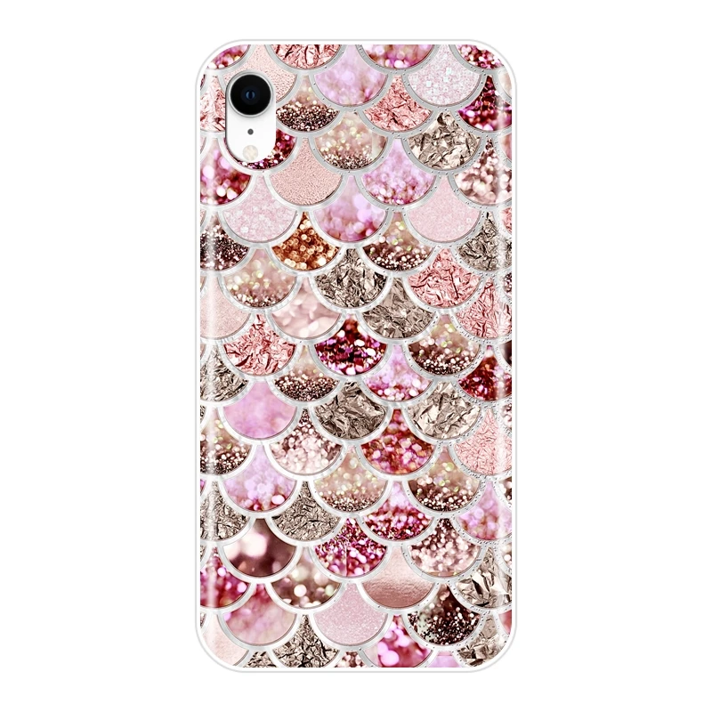 Phone Case For Apple iPhone 6 S 6S 7 8 X XR XS Max Fish Scale Luxury Silicone Soft Back Cover Plus | Мобильные телефоны и