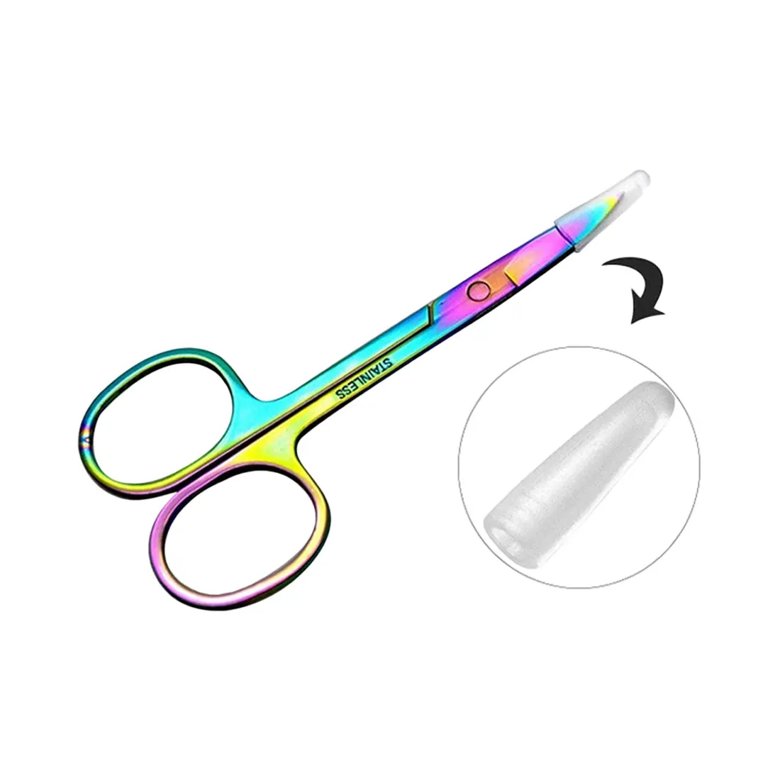 Лидер продаж 1 шт. новые модные портативные ножницы для стрижки бровей из