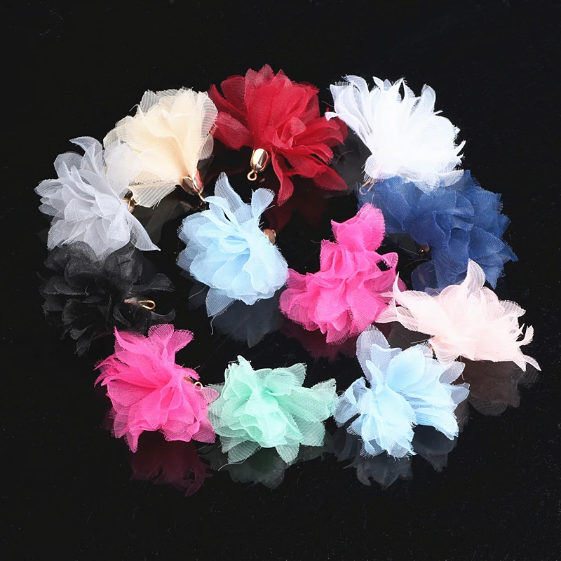 

100 шт., атласные кисточки для цепочек, 30 мм