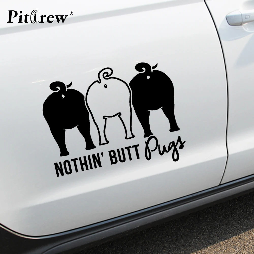 1 шт. Высокое качество 14*11 2 см наклейки для стайлинга автомобиля Nothin Butt Pugs