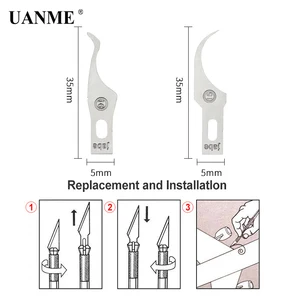 UANME 2 шт.лот инструмент для удаления клея ножи для процессоров iPhone A7 A8 A9 A10 материнская плата IC ремонт тонкое и холодное лезвие