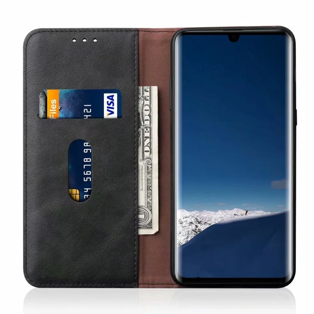 Ретро Классический Стенд кошелек кожаный чехол флип для huawei P30 P20 Lite Pro Honor 8A 10I Y9 8X случае honor 7A Pro с магнитной