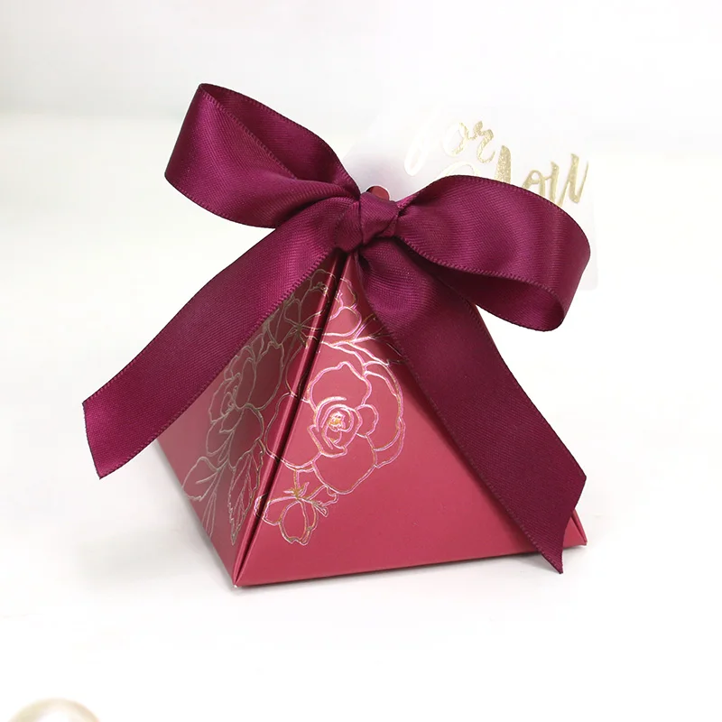 AVEBIEN Baby Shower треугольная пирамида конфеты коробка со свадебными сувенирами и подарками коробки Свадебные украшения конфеты сумки для гостей 50 шт