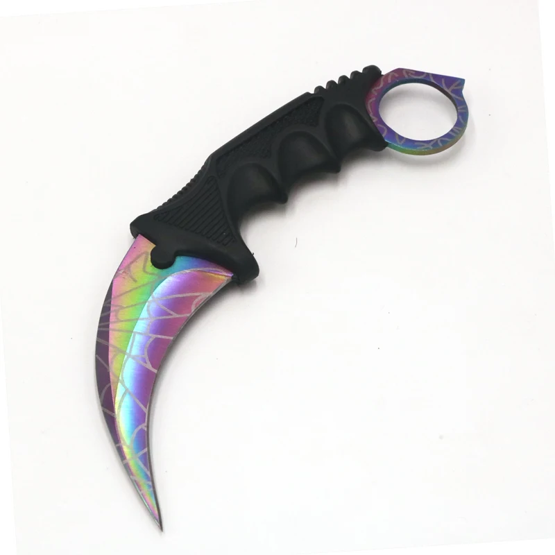 1pcs Коготь шеи нож с оболочкой охотничий как в CS Go выживания тактический Открытый Кемпинг стилет мачете обороны ручка нож маркировка ручной инструмент - Цвет: 1pcs