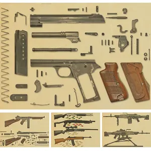 Ретро постеры наклейки на стену мир пистолета исследование украшение крафт-бумага постеры бескаркасные восстанавливающие старинные пути, бумажные ремесла