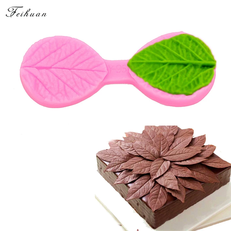Sugarcraft 3D листья цветок лепесток текстуры силиконовые формы украшения торта
