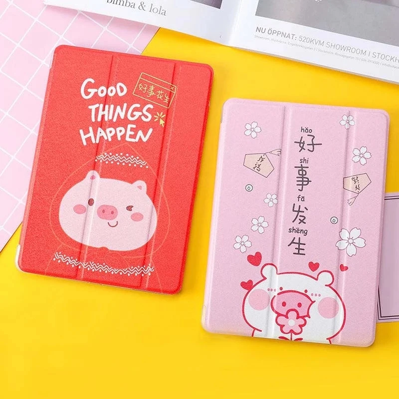 Мягкая задняя крышка с милым рисунком свинки чехол для IPad 2 3 4 Air Air2 mini 12345