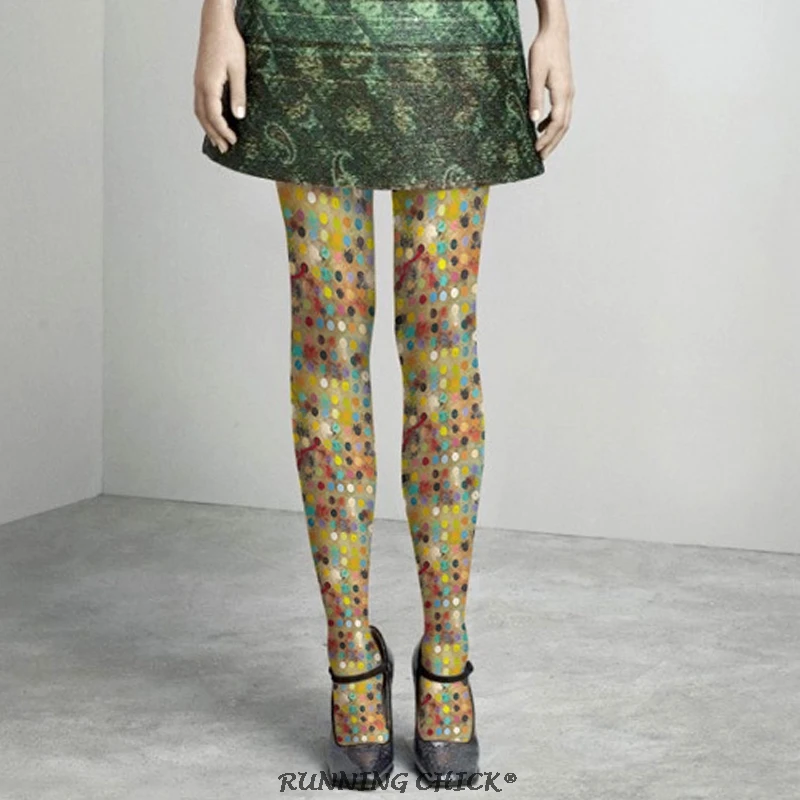 Колготки с принтом в горошек для женщин Сезон осень-зима | Женская одежда