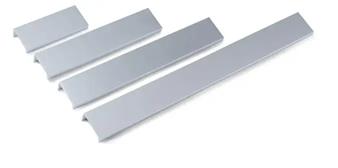 Современная простая дверь шкафа фотошкаф ящик матовый серебристый скрытый