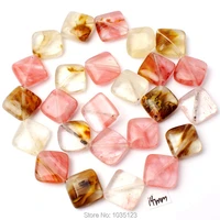 high quality 14mm mixed color watermelon crystal rhombus shape gems loose beads strand 15 diy creative jewellery making w3063