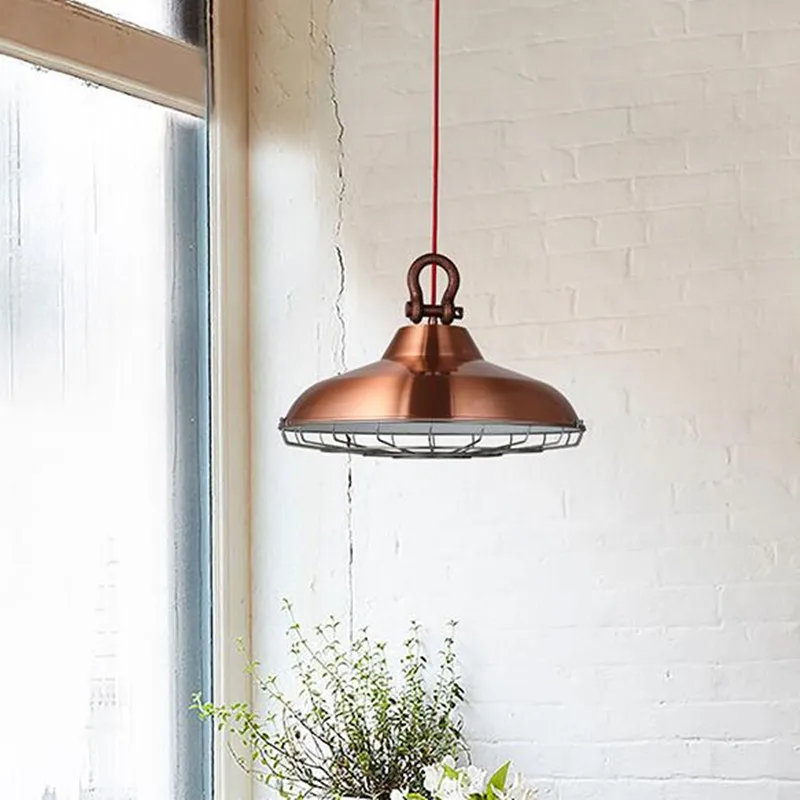 Дизайнерский Лофт промышленный Ретро Железный бар кофе LED подвесной светильник