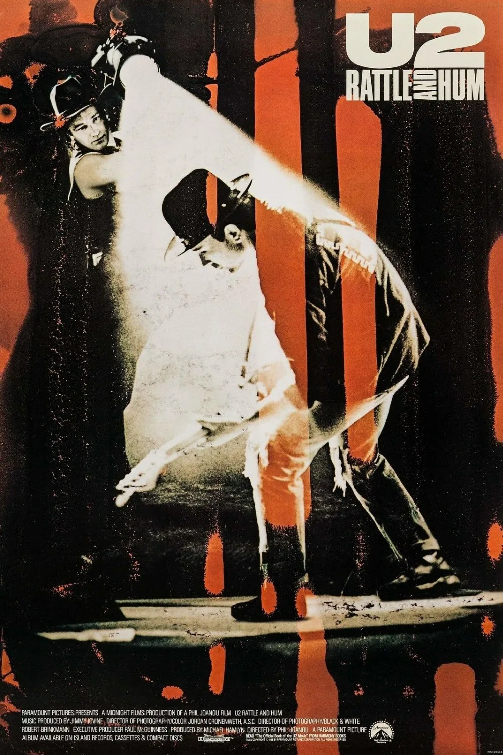 

U2: погремушка и ГУМ (1988) пленка Шелковый плакат настенная живопись 24x36inch