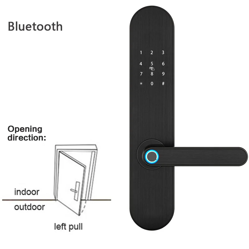 bluetooth Приложение Bluetooth wifi-шлюз дверной замок отпечатков пальцев смарт-замок код IC карточные замки противоугонные электронные замки черный D6 - Цвет: bluetooth