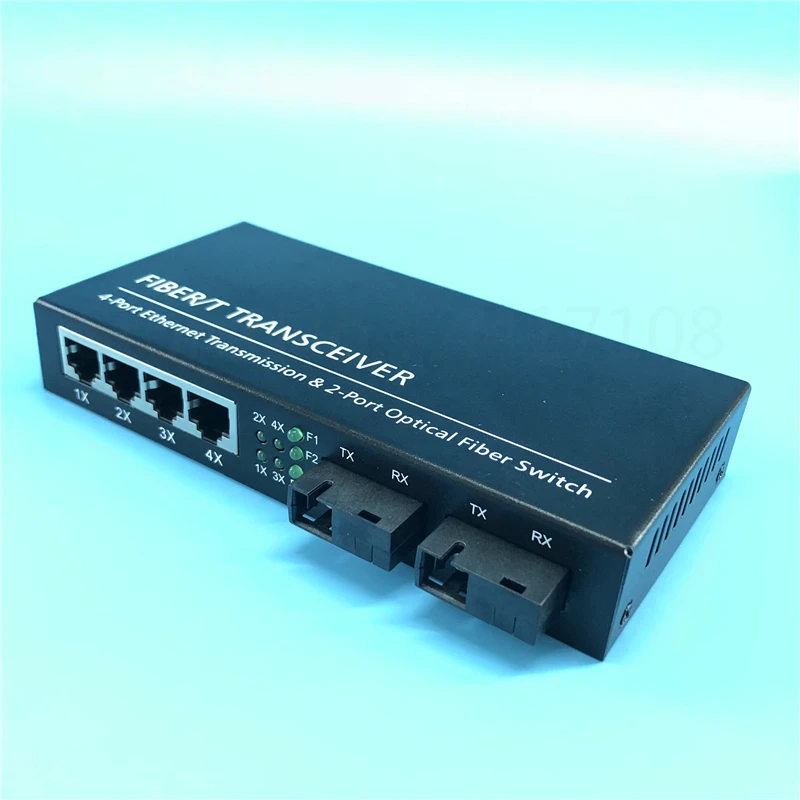 Коммутатор Gigabit Ethernet 2G4E 10/100/1000M волоконно оптический медиаконвертер с одним