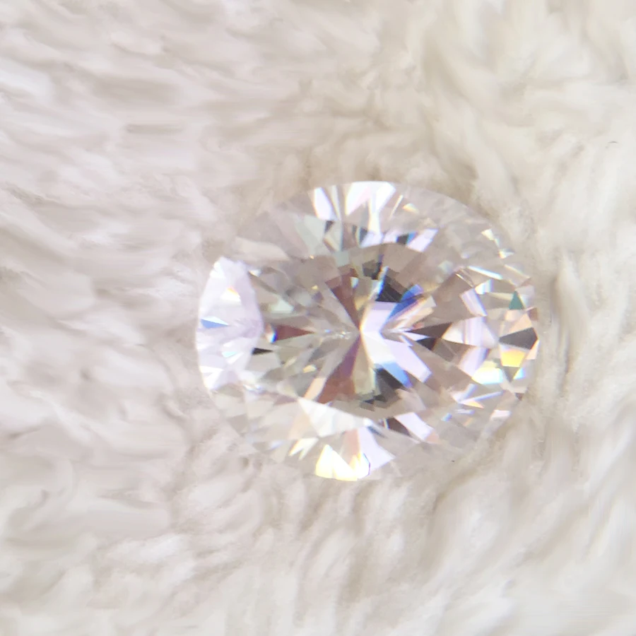 Moissanite свободные камни Овальный Блестящий порез 6x4 мм 0 6 карат DEF цветной Тест