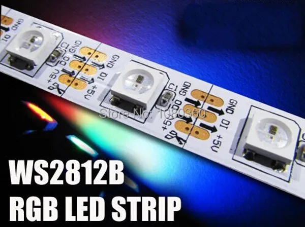 5M WS2812B RGB LED pixel strip Individually Addressable WS2811 IC control DC5V 30leds/m 60Leds/m | Лампы и освещение