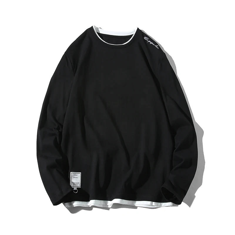 

ePacket shipping Long Sleeve T-shirt Men Casual Tops Tees 4 Colors Size M-3XL