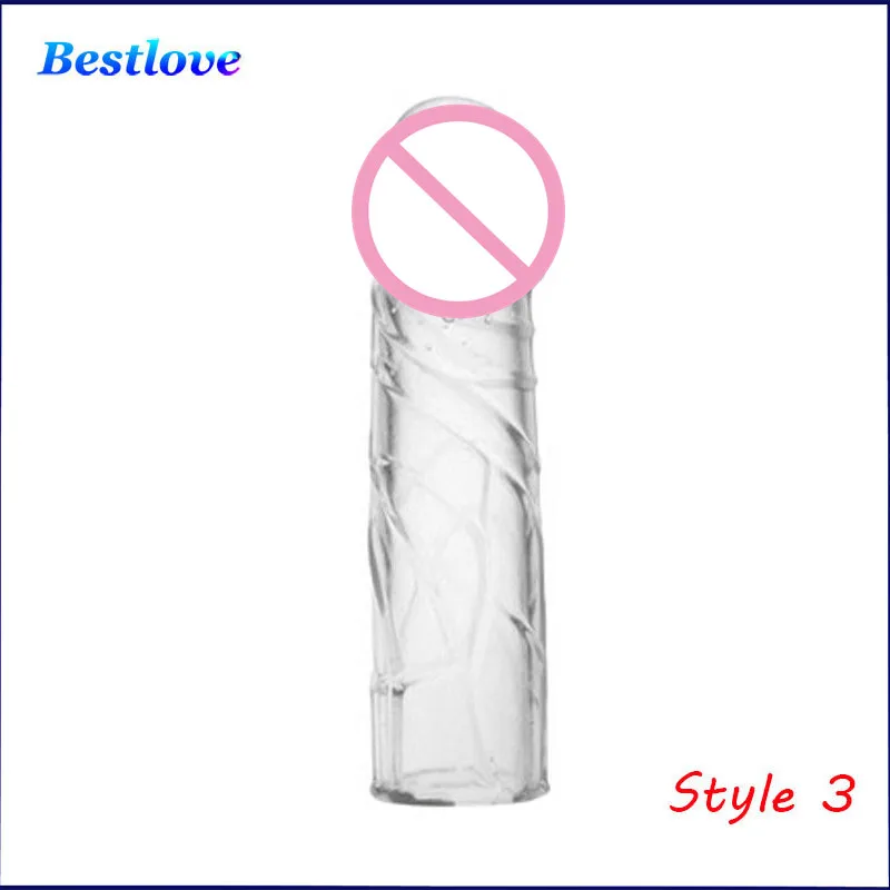 1 шт многоразовые пенис рукав Дракон петух кольцо рукава удлинитель презервативы