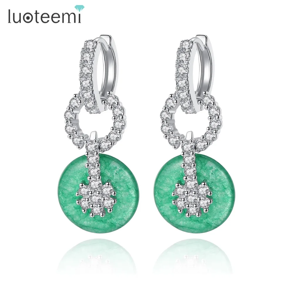 LUOTEEMI фирменная модная новинка Женские винтажные Туфли зеленый Цвет сережки