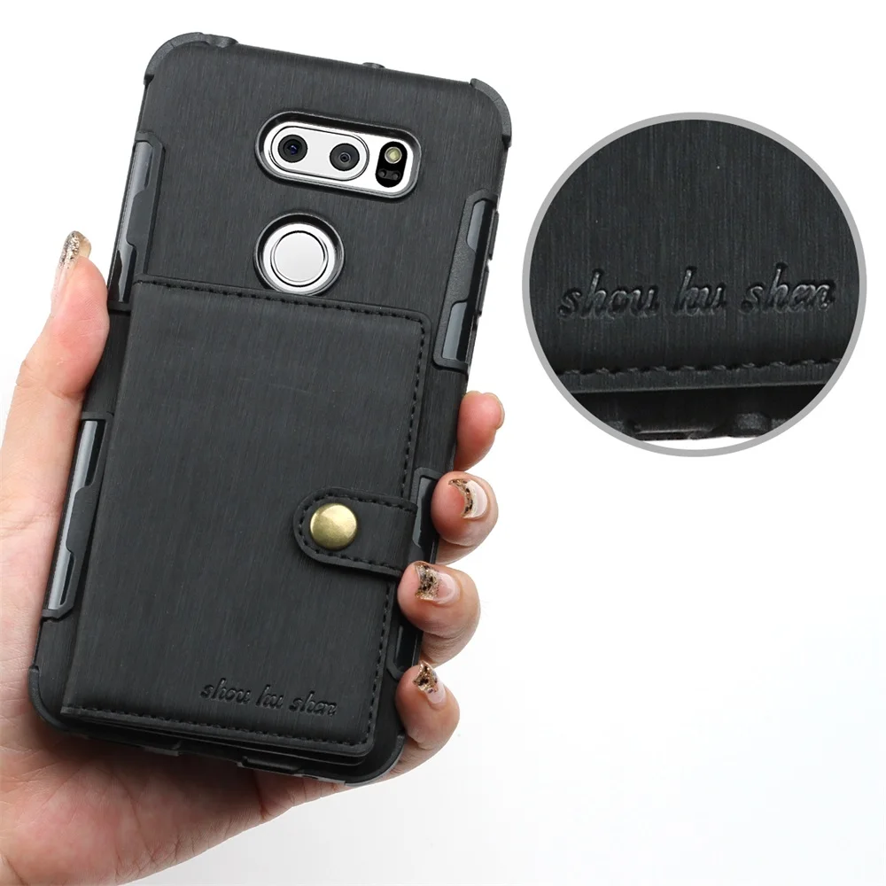 Чехол-бумажник с карманом для карт для LG V30 K40 K12 TPU+ PU чехол с отделением для карт Ретро кошелек Флип кожаный силиконовый защитный чехол для телефона