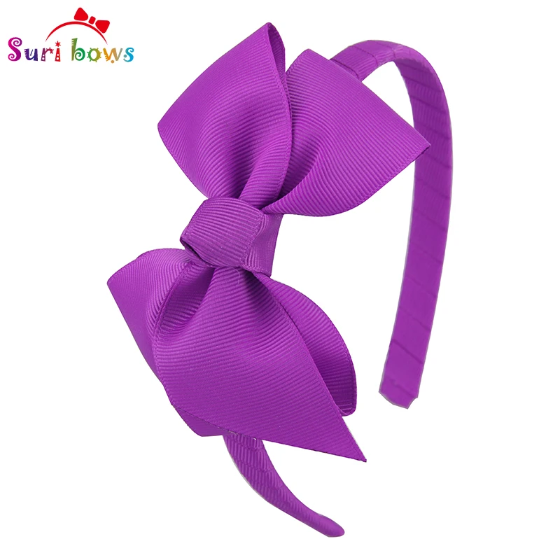 1 шт. Сури луки Hairbands одноцветное Ленты haribow Обувь для девочек ленты волос Банданы