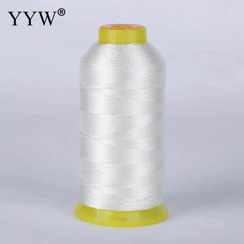 white YYW 1,5 мм Набор для изготовления ювелирных украшений вручную шнур нить шелковая нить для бисера Жемчужная Нить 100 м Катушка нейлоновый шнур провод бижутерия нить - Цвет: white