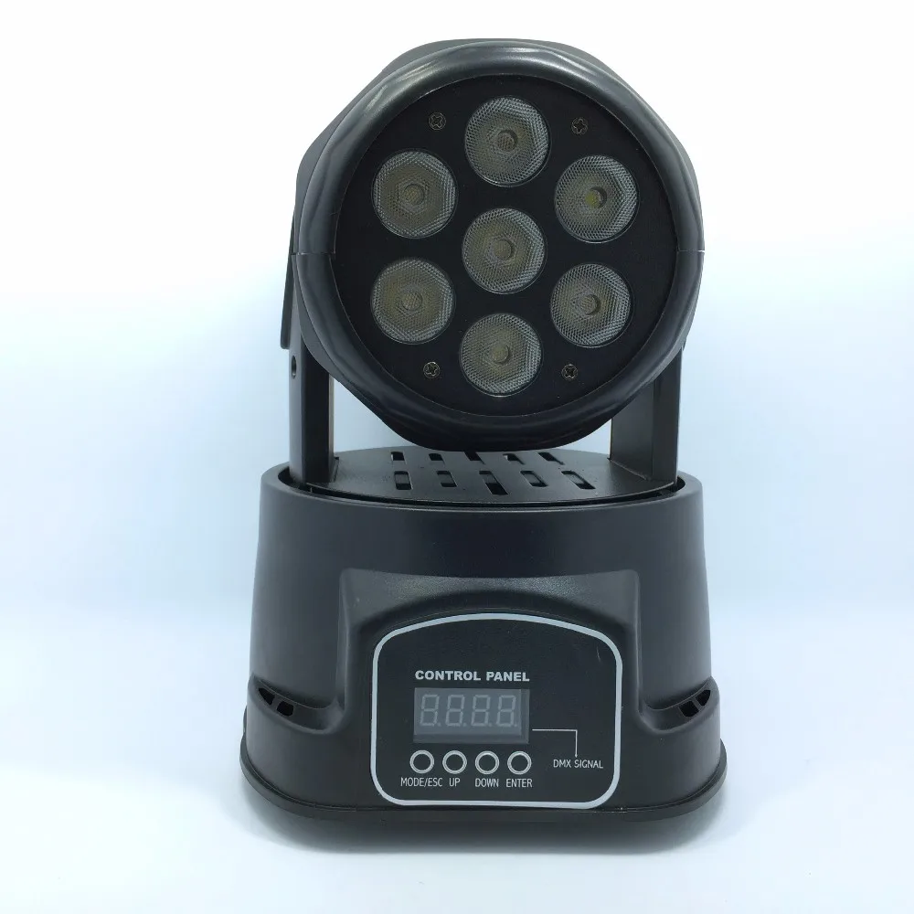 2pcs/lots CREE 7x12W RGBW quad mini led wash moving head light LED stage lights Mini Moving Head 14 channels | Лампы и освещение