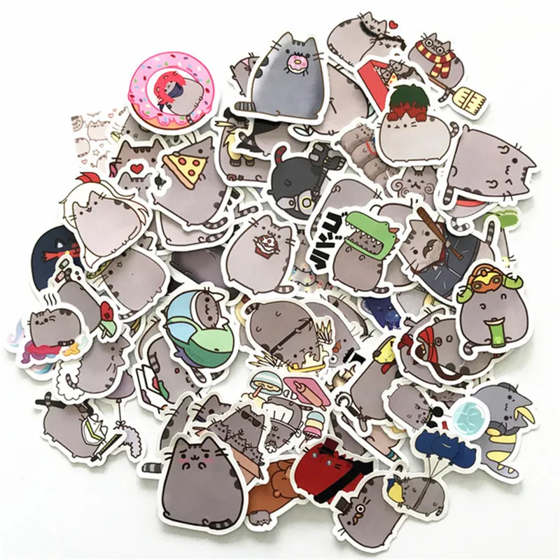 100 шт./компл. Kawaii японского аниме Fat Cat Totoro наклейки для планшета телефона чехол
