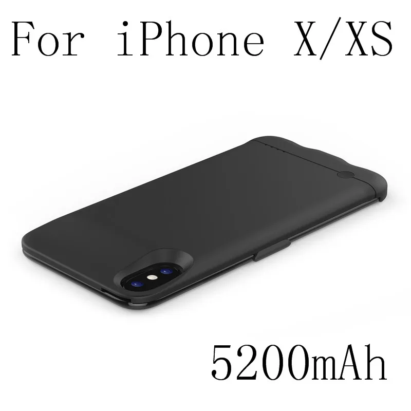 iXS-Matte Black Чехол для зарядного устройства для iPhone XS Max, тонкий внешний чехол для зарядного устройства, чехол для iPhone XR X Xs, чехол для аккумулятора - Color: iXS-Matte Black
