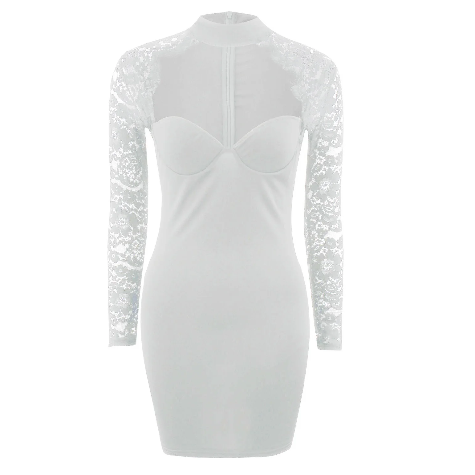 Женское платье карандаш винтажное мини с длинным рукавом и вырезом|dress lace|dresses lace