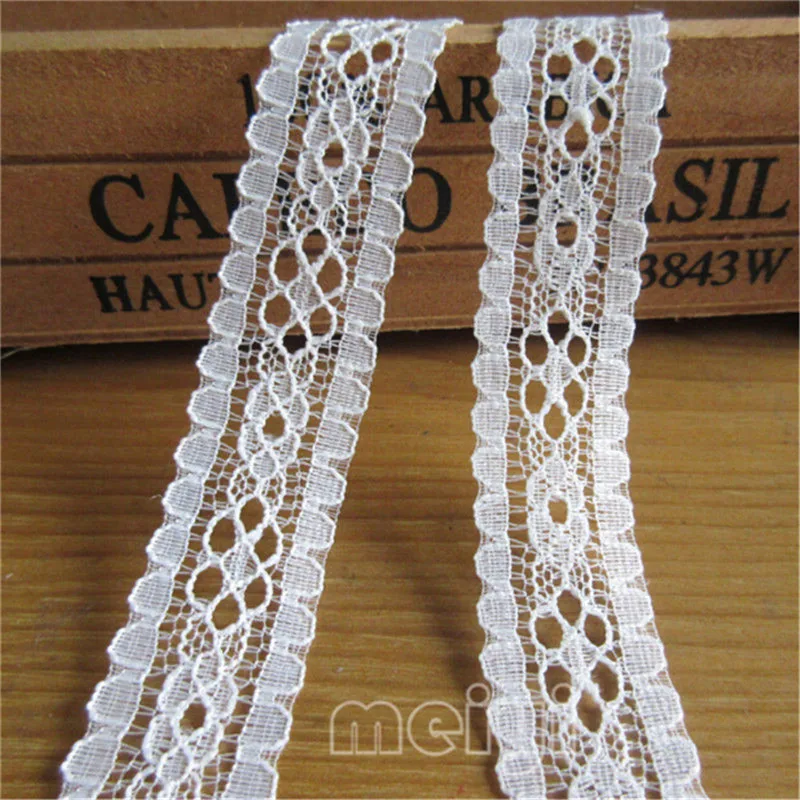10 метров 2 см белая лента с кружевными краями отделка ткань вышивкой аппликация