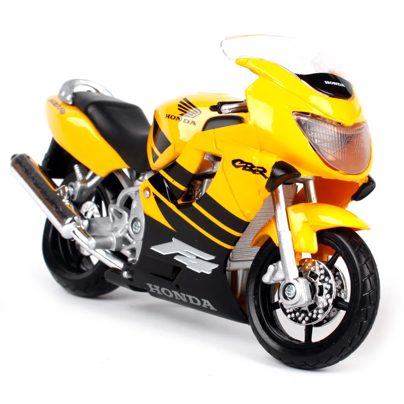 Игрушка для мотоцикла Maisto 1:18 Honda CBR 600 F4 желтая модель сбора автомобилей литья под