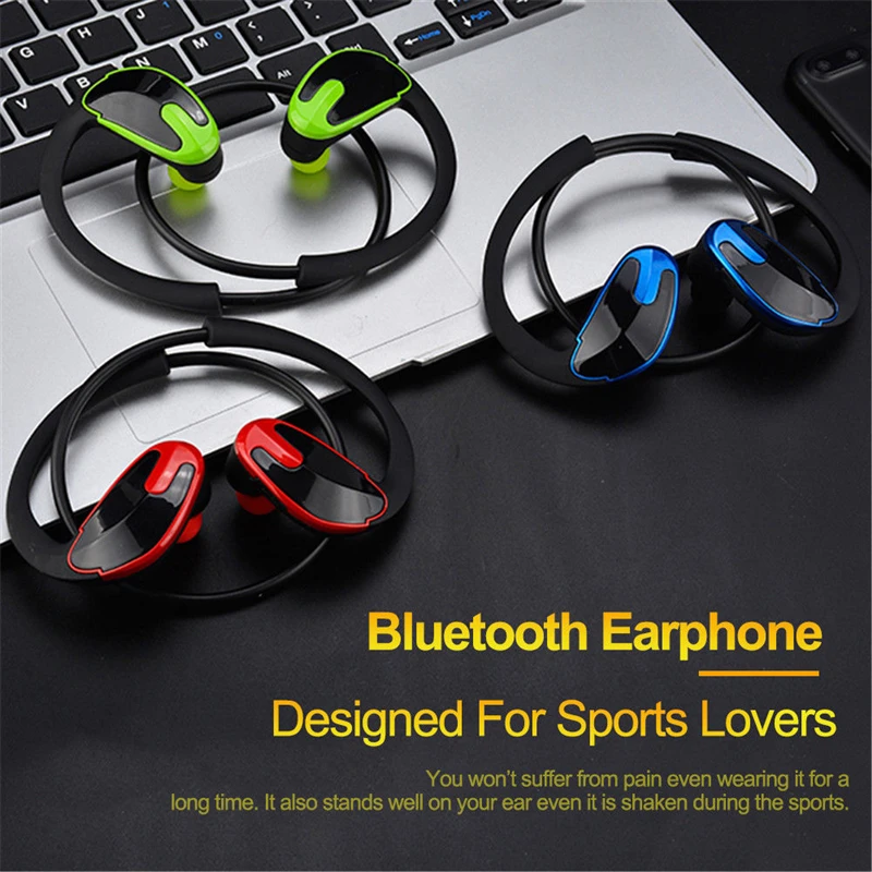 Спортивные наушники спортивные для бега Bluetooth беспроводные силиконовые с