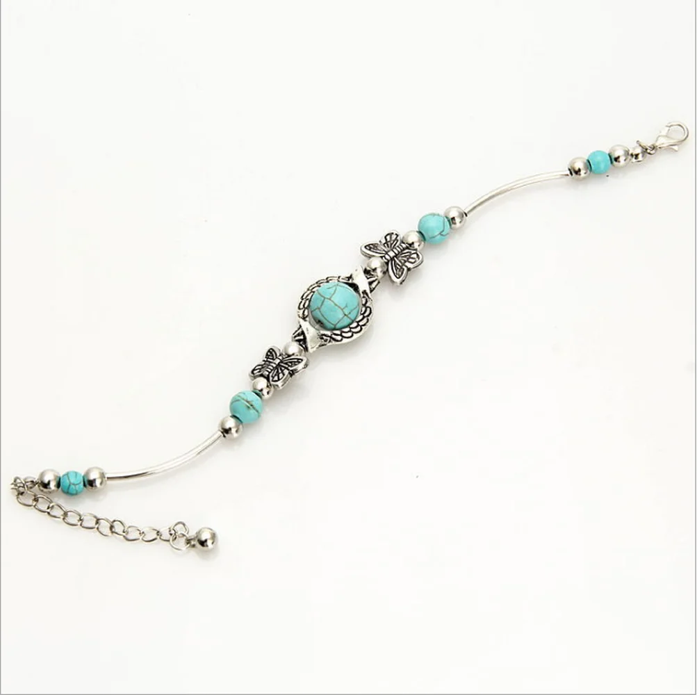 

Green Stone Bracelet Butterfly Carved Ethnic Wind Beads Man Fashion Women Gift For Beautiful
