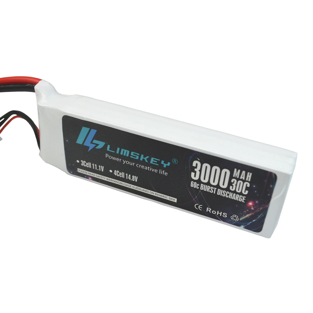 Аккумулятор Limskey power 3S 11 1 в 3000 мАч батарея Lipo 30c для дрона вертолета квадрокоптера
