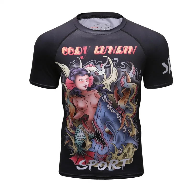 3D Футболка с принтом Мужская футболка с короткими рукавами Camiseta Masculina MMA забавная футболка s компрессионная быстросохнущая Модные топы CODY LUNDIN Новинка - Цвет: 12