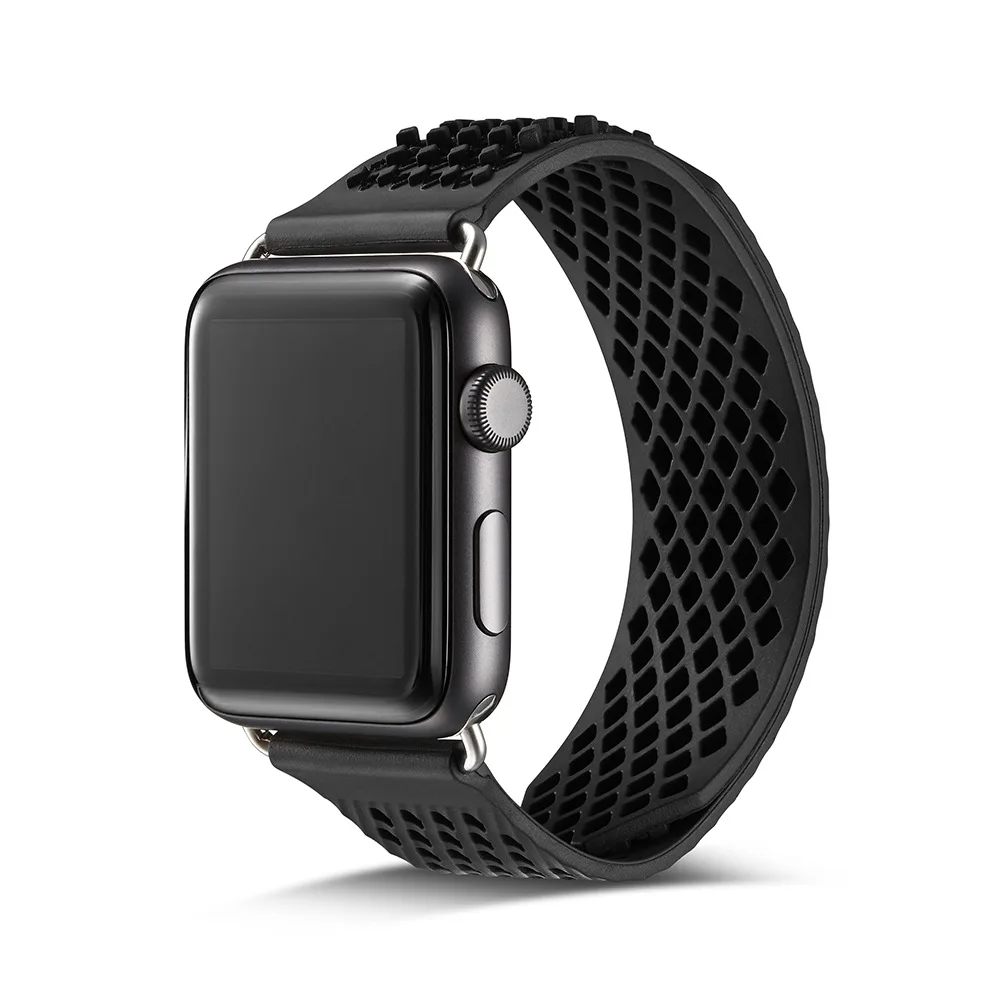 Тканые силиконовый спортивный ремешок для наручных часов Apple Watch 44 мм/38 мм/42 мм/40