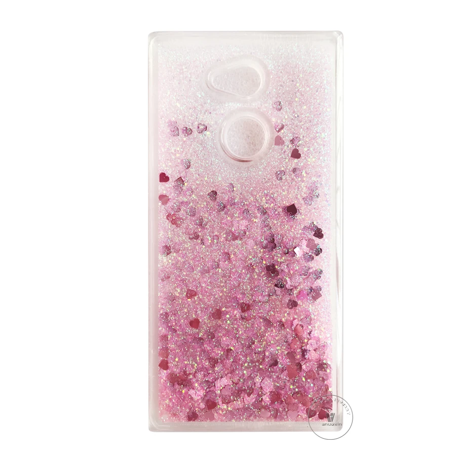 Fundas on для Sony Xperia XA XA1 XZ1 XA2 Ultra L1 L2 E5 E6 Z5 Coque мягкий TPU чехол прозрачный жидкий Блестящий динамический чехол для телефона
